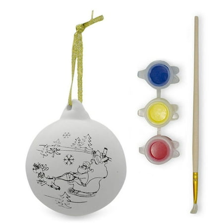 - Paint your Own Santa Christmas Ornaments- DIY Craft Kit