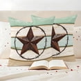 thumbnail image 3 of Beige Sage Green Texas Star Outdoor Waterproof Pillow Covers, Vintage Stars Wooden Decorative Square Throw Pillowcase Sofa Cushion Sham for Patio/Couch/Chair, 24"x24" 2 Pack, 3 of 8