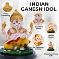 thumbnail image 4 of Accent Collection Multicolor Small Ganesha Idol, 4" Lord Ganesh Statue For Home And Car Decor, 4 of 6