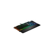 SteelSeries Apex 3 RGB Gaming Keyboard  10-Zone RGB Illumination  IP32 Water Resistant  Premium Magnetic Wrist Rest (Whisper Quiet Gaming Switch)