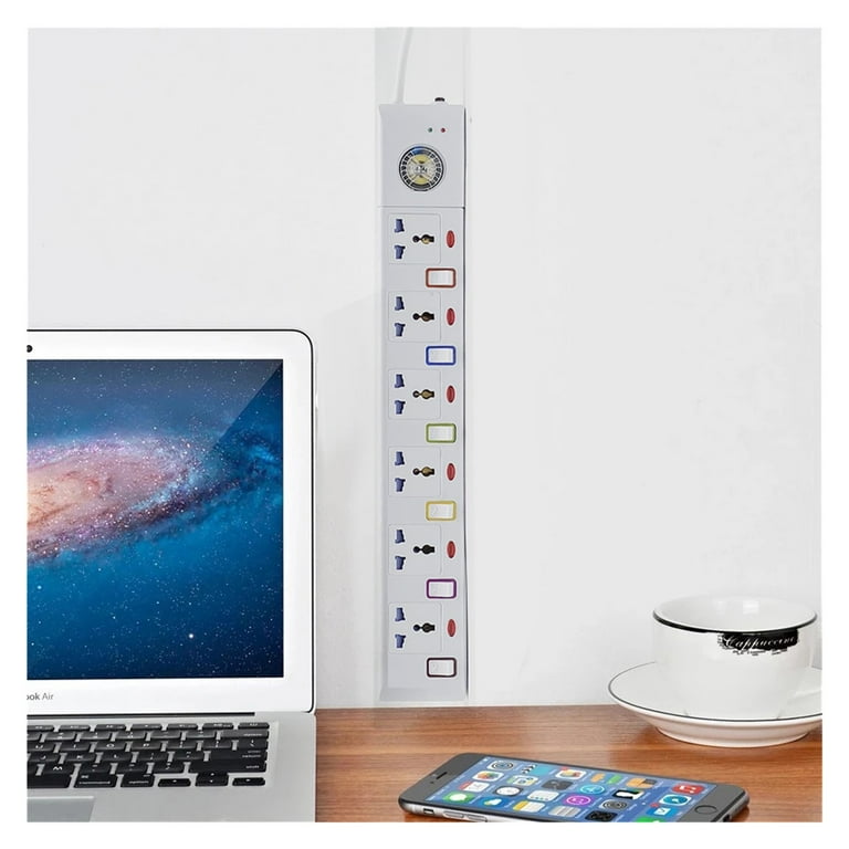EXTRASTAR Flat Plug Multiple Socket 3-Way Power Strip Flat Plug With