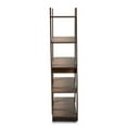 thumbnail image 3 of Bowery Hill Modern Walnut Brown Finished 5-Tier Wood Geometric Display Shelf, 3 of 8