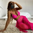 thumbnail image 3 of Bathing Suit 3Pcs/Set Swim Pool Matching Padded Charming Bra Briefs Swimwear Set with Long Pants, 3 of 5