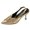 Gold, variant on Bowtie Pointed Toe Slingback Kitten Heels for Women Prom Dressy Elegant Slip on Vintage Leather Stiletos for Ladies Wedding Party Gold Size 9.5