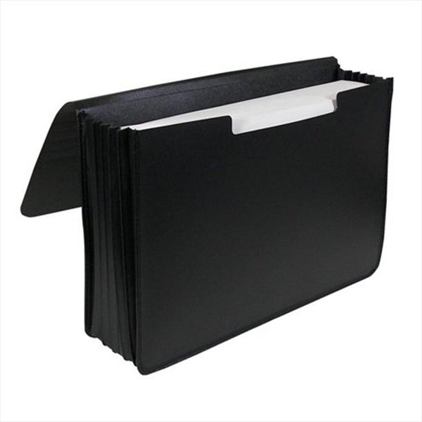Poly Expanding Document Case Legal Size Black Set of 2 Document Cases
