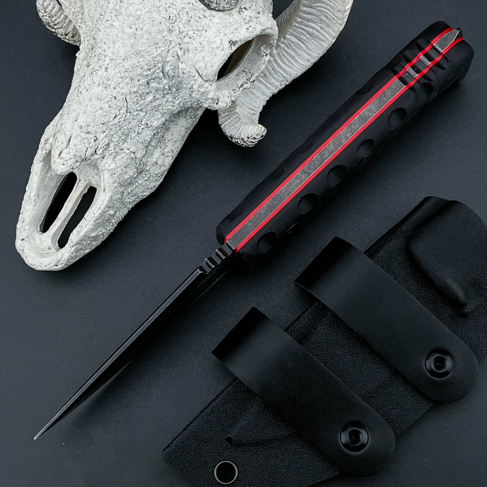 Fixed Blade Knife with Nylon Handle Sheath, Utility Tool for Camping Hiking