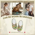 thumbnail image 7 of Daiia Multicolored Tropical Print Women’s Fuzzy Slippers Memory Foam Lightweight House Shoes Cozy Loafer Flannel House Shoes-46/47, 7 of 7