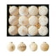 thumbnail image 2 of Adornos navideños de diamantes brillantes de 8 cm | Juego de 12 bolas decorativas envueltas en terciopelo | Adornos colgantes para árbol navideño en rojo, verde y beige, 2 of 5