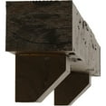 thumbnail image 4 of Ekena Millwork 4"H x 4"D x 72"W Pecky Cypress Faux Wood Fireplace Mantel Kit w/ Ashford Corbels, Burnished Mahogany, 4 of 10