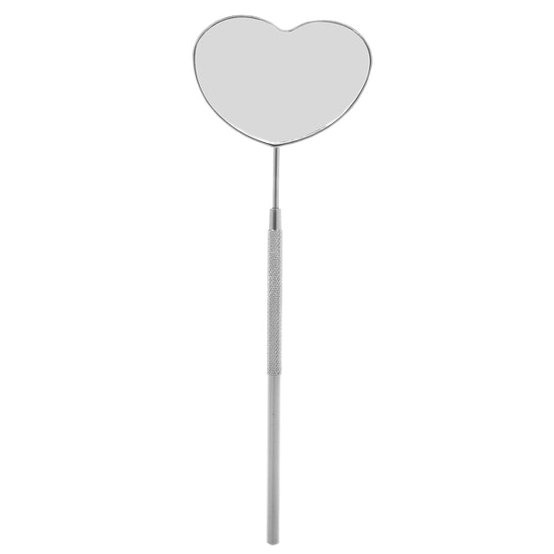 Espejo de maquillaje de pestañas, espejo de pestañas en forma de corazón, espejo de extensión de pestañas, espejo de pestañas, salida de alta intensidad
