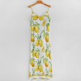thumbnail image 5 of Watercolor Yellow Fruit Lemon Sleeveless Dress Loose Women's Dress Dresses Luxury Evening Dresses, 5 of 9