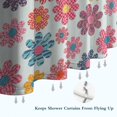 thumbnail image 6 of Pioneer Flower Floral Print Pattern Shower Curtain 72"x84", Bathroom Decorative Shower Curtain Set with 12 Hooks, Waterproof Washable, 6 of 6