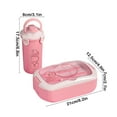 thumbnail image 3 of HOZVOMI Portable Divided Lunch Box Set with Water Cup, Microwaveable, Leak-Proof, Includes Utensils, 3 of 6