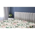 thumbnail image 5 of Ambesonne Vintage Fitted Sheet, Watercolor Magnolia Flowers, Queen Size, Hunter Green and Dried Rose, 5 of 5