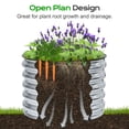 thumbnail image 2 of Aoodor 16.7" Tall 24" Metal Raised Garden Bed Kit, 2 Pack Outdoor Round Planter Box for Vegetables, Flowers, Herbs, Silver, 2 of 9