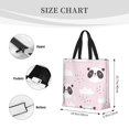 thumbnail image 4 of Naloa Cute Panda Tote Bag for Women, Foldable Tote Bag With Zipper, Large Shoulder Bag, Top Handle Handbag for Travel, Work, Shopping, 4 of 9