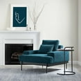 thumbnail image 2 of Armchair Accent Chair, Azure Navy Blue, Fabric, Living Kitchen Cafe Bistro Hospitality Restaurant, Modern Contemporary HB34545, 2 of 8