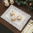 thumbnail image 6 of Efavormart 100 Pack Rectangle White Paper Doilies, Food Grade Lace Paper Placemats - 14"L X 10"W, 6 of 11