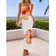 thumbnail image 2 of Vestido largo ZESICA para mujer, estampado floral, tirantes finos, 2 of 8