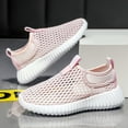 thumbnail image 4 of Children Sports Shoes Kids Mesh Sneakers Breathable Lightweight Comfortable Athletic Footwear for Everyday Running Walking Outdoor Play,Color:Pink,Size:33, 4 of 7