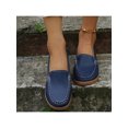 thumbnail image 4 of LUXUR Mocassins pour Femmes Confort Mocassins à Semelle Compensée Chaussure Décontractée Bout Rond Mocassin Marche Chaussures d'Infirmière Bleu 7, 4 of 9