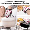 thumbnail image 3 of purple Onion white Oven Mitts Heat Resistant - Soft Lining Silicone Mini Oven Mitts with HangingLoop, Kitchen Oven Gloves Heat Resistant 500℉ for Cooking Baking Microwave, 3 of 7