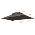 thumbnail image 5 of Unique Choice 8 x 5 Ft Double Tiered Grill Gazebo Canopy Replacement Canopy Only.BBQ Tent Roof Top Cover,Color Brown, 5 of 5