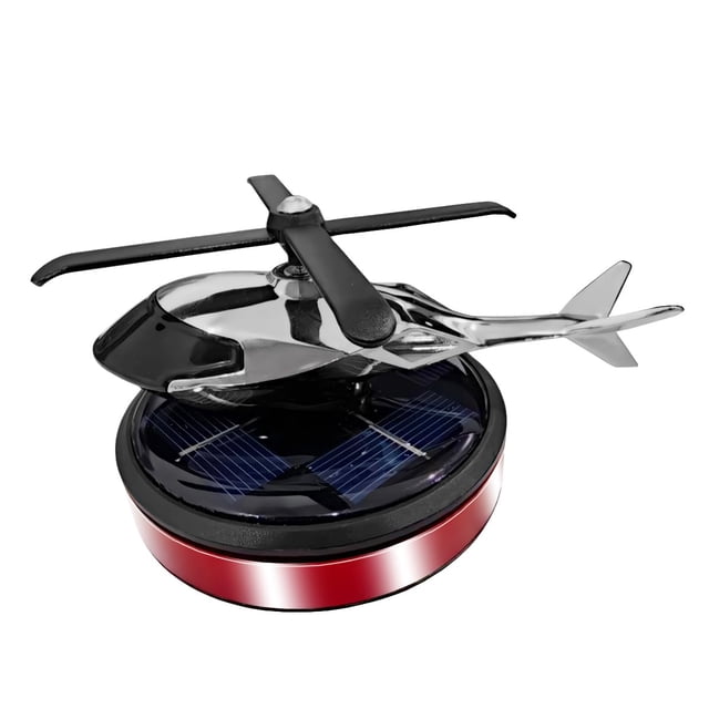 Ambientador para coche KITUREK helicóptero giratorio solar rojo