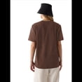 thumbnail image 3 of Camisetas de Corta Extragrandes para Mujer, Cuello Redondo, Holgadas, para Hacer Ejercicio, Informales, de Verano, de Algodón, Color Café, XXXL, 3 of 8