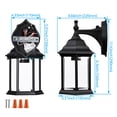 thumbnail image 6 of LEONLITE Dusk-to-Dawn Outdoor Wall Lantern, Wet Location Wall Sconce Clear Glass Shade Light Fixtures, Matte Black, 6 of 7