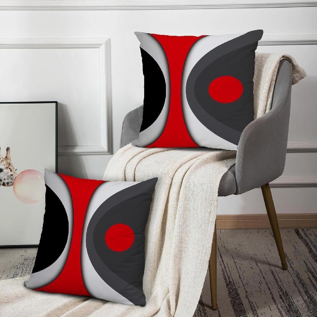 LALILO Modern Art Geometric Pillow Cover, Decorative Throw Pillow Covers 16 x 16 Inch 2Pcs