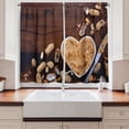 thumbnail image 2 of Ambesonne Peanut Butter Kitchen Curtains, Wooden Vintage Table, 55"x39", Brown Pale Brown Grey, 2 of 3