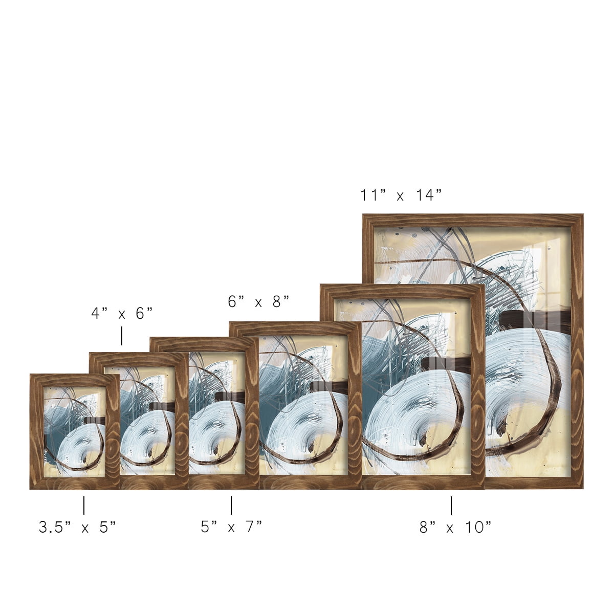 Winding Around I - Framed Print w/glass - Walnut