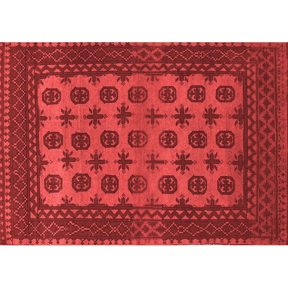 Ahgly Company Indoor Rectangle Southwestern Red Country Area Rugs, 4' x 6'