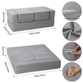 thumbnail image 3 of CREATIVE HOBBIES Modular Kids Couch for Toddler Playroom, Imaginative Furniture Child Sectional Sofa for Playing and Sleeping, Suitable Imaginative Kids Furniture Multifunctional Couch, 3 of 6