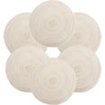 thumbnail image 1 of Xiao Hua Juego de 6 manteles individuales redondos tejidos, elegantes manteles individuales de 38 cm para mesas de comedor y decoración de fiestas en interiores y exteriores (beige), 1 of 5