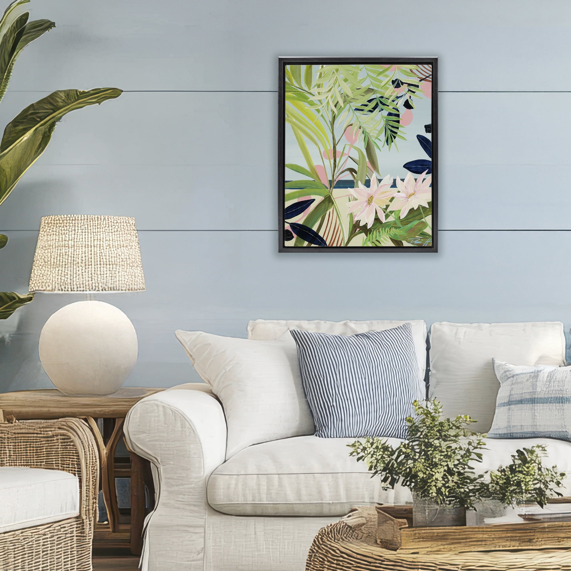 Stupell Industries Discovery of Lush Plants Black Framed Floater Canvas Wall Art, design by Dani Heyward