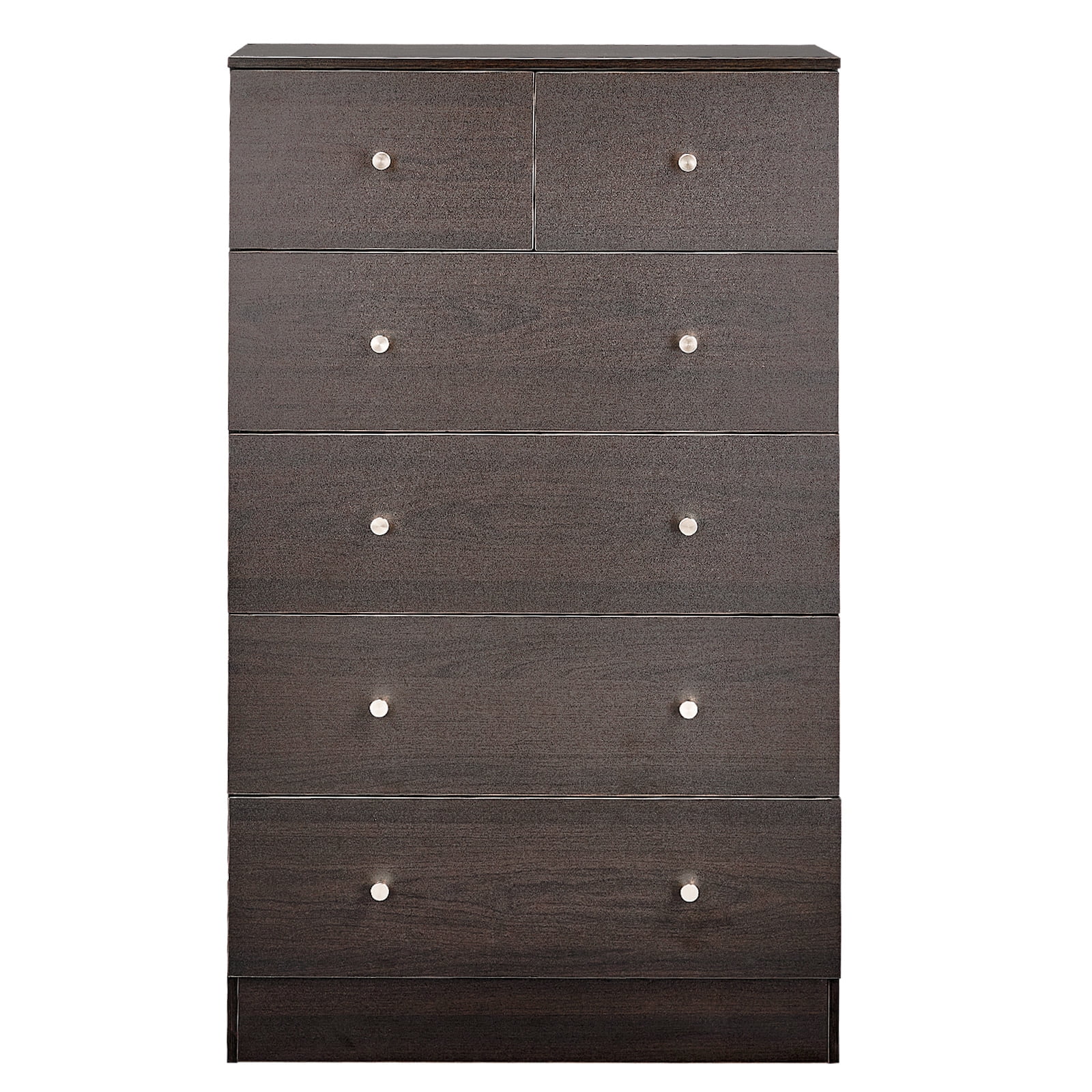 6-Drawer Cabinet, Matte Gold Handles Textured Melamine Particleboard Cabinet, Tall Space-Saving Storage Organizer for Bedroom Home Office Living Area
