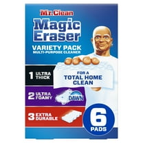 Mr. Clean Magic Eraser Variety Pack Multi Purpose Cleaner, Magic Eraser Sponge Multi Surface 6 Ct