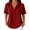 Red -BN43, variant on Dwellite Polo Shirts for Women 3/4 Sleeve Tops Golf Tees Button Collared Waffle Shirt Business Casual 2026 Wine 3XL