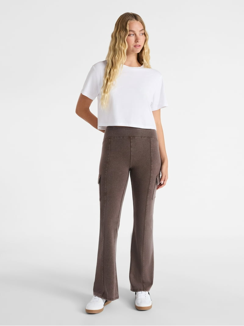 パンツ Cargo flare pants melt the lady CHP-1 006 WASHED GREY MULTI-POCKET FLARED CARGO PANTS – ERIC