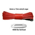 thumbnail image 1 of 6MM*15M 4000LBS Fairlead Synthetic Winch Rope/Cable For ATV UTV Offroad Recovery ,Easy to Use, 1 of 5