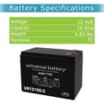 thumbnail image 3 of 12V 10AH Replacement for WP10-12SE WP1012 Sealed Lead Acid Portable Battery, 3 of 6