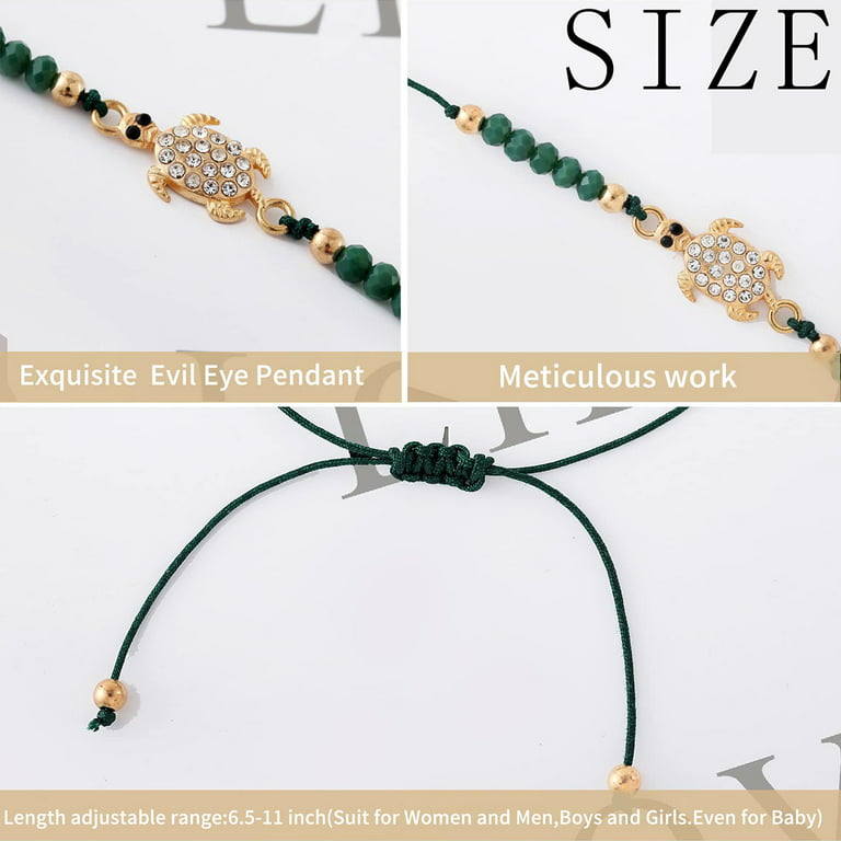Lieonvis 24Pcs Evil Eye Bracelet Pack Mexican Bracelet Set Handmade Evil  Eye Strand Bracelet Adjustable Good Luck Mal De Ojo Anklet Amulet Bangle  Evil