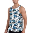 thumbnail image 2 of Logiee Blue Excavator Print Men's Workout Tank Top,Quick Dry Workout Tank Top,Gym Muscle Tee,Fitness Bodybuilding Sleeveless T Shirt-Medium, 2 of 7