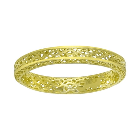 American Designs 10kt Solid Yellow Gold Stackable Vine Design Ring 3 Dimensional (3D), Size 7