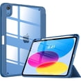 thumbnail image 1 of Funda compatible con iPad de 10.ª generación (2022, 10,9 pulgadas) - [Ultradelgada] Funda transparente a prueba de golpes con portalápices integrado y función de encendido y apagado automático, 1 of 5