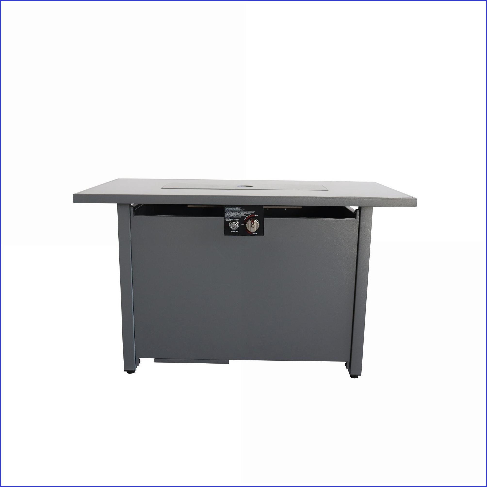 Outdoor Fire Pit Table | Fogón Exterior | Modern 42" W 50000 BTU for Backyard Patio Gatherings | Steel