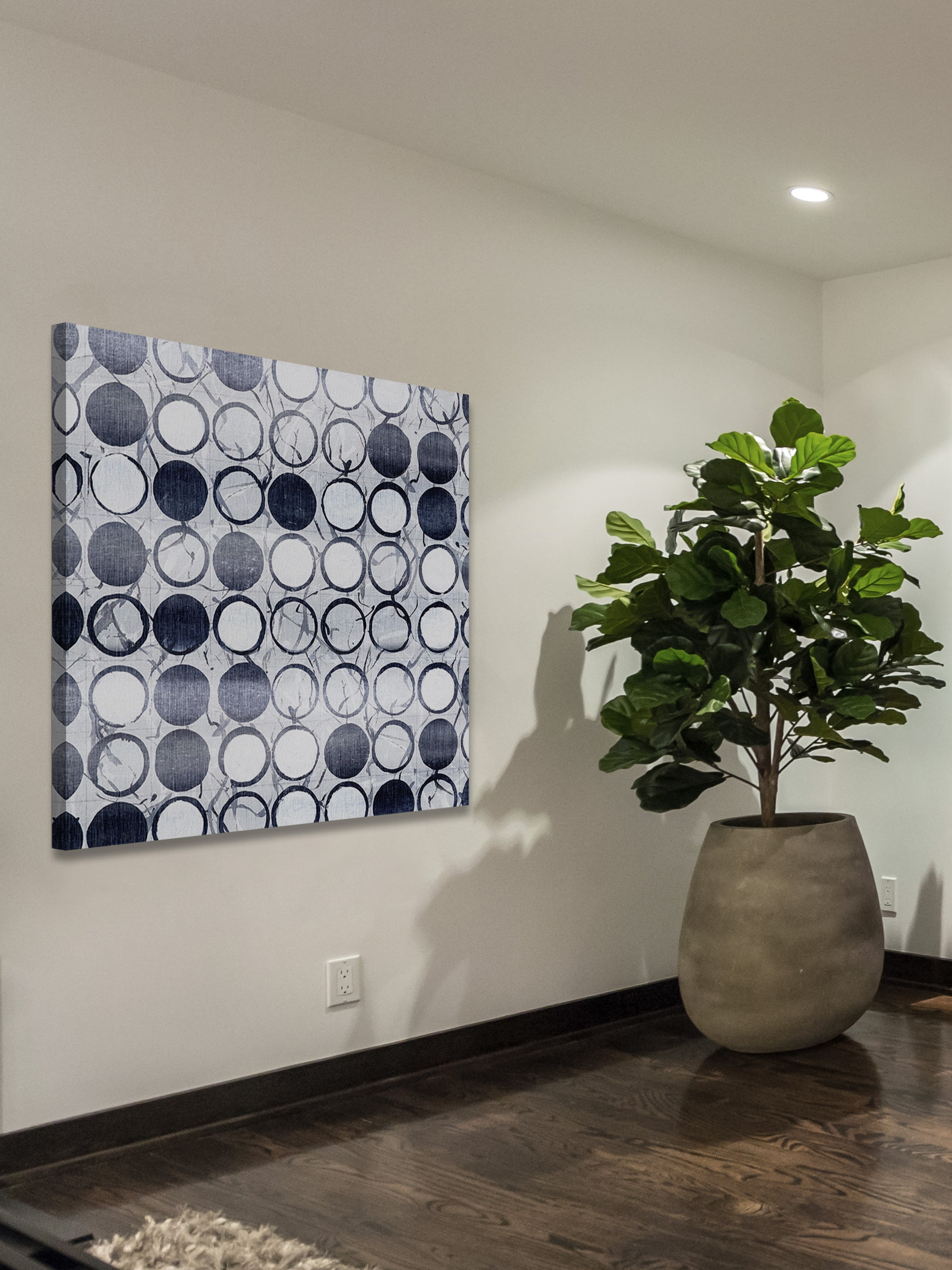 "Circle Shades" Painting Print on Wrapped Canvas