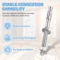 thumbnail image 3 of Uxcell 10 Pcs Ancrages en Coin, 3/8 Pouces x 6 Pouces Ancrages en Acier Inoxydable Boulons, Fixation Standard Robuste pour Base Murale en Ciment (Inclut Rondelles Écrous, Ton Argent), 3 of 6